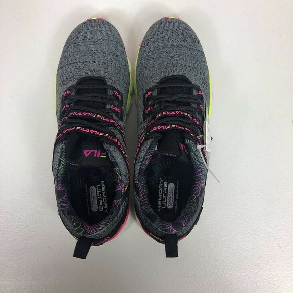 Fila Womens Memory Realmspeed Evo Running Shoes Gray Pink 5RM00570-059 8.5M New - Picture 4 of 11